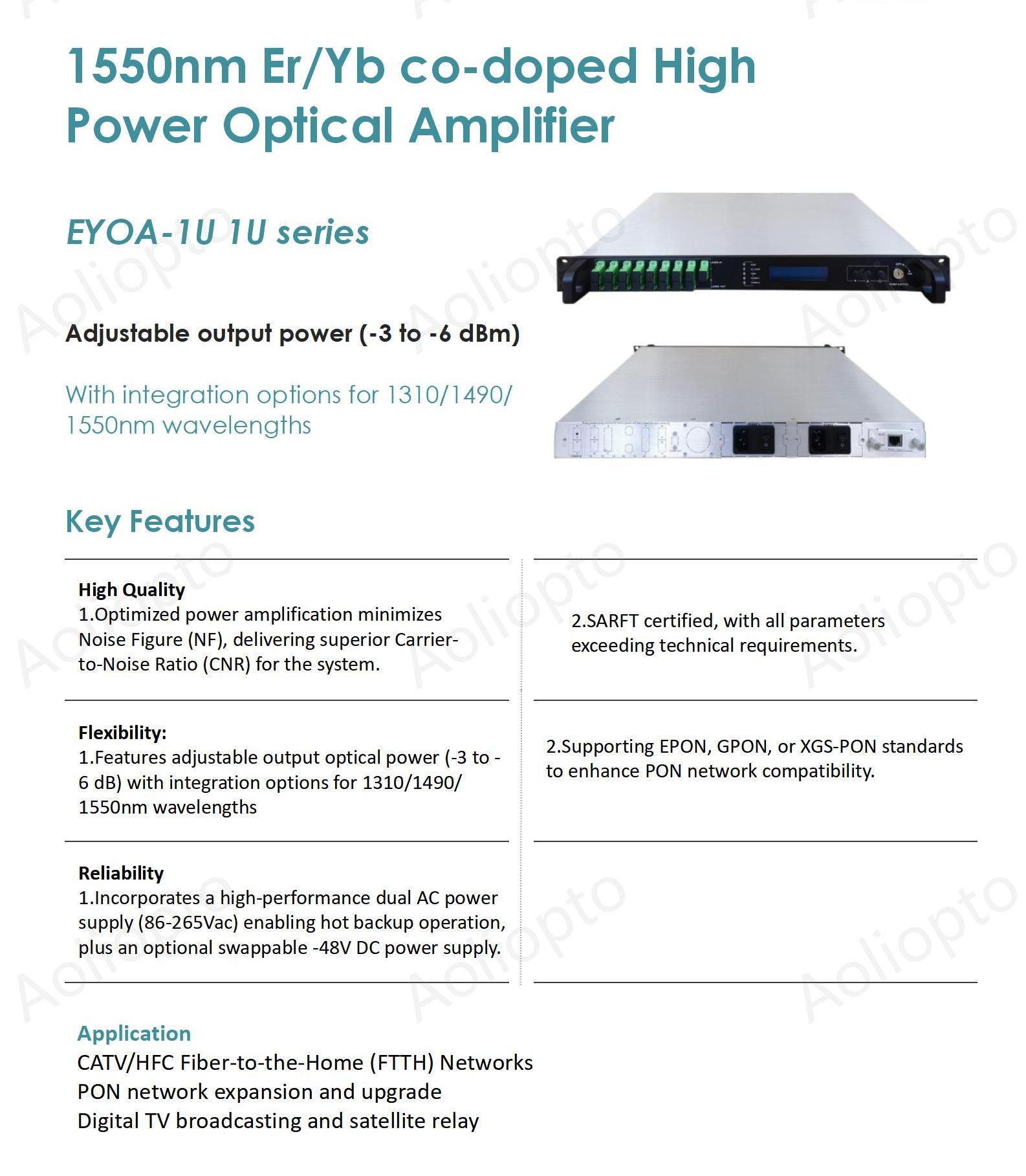 1U Series Optical Amplifier(图1)